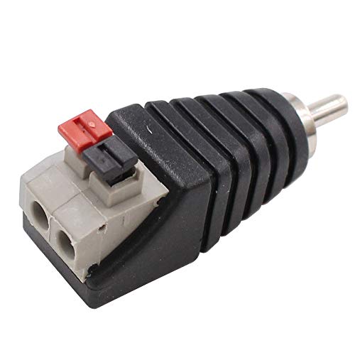 20-Pack Speaker Wire Cable to Audio Male RCA Connector Adapter Plug Jack