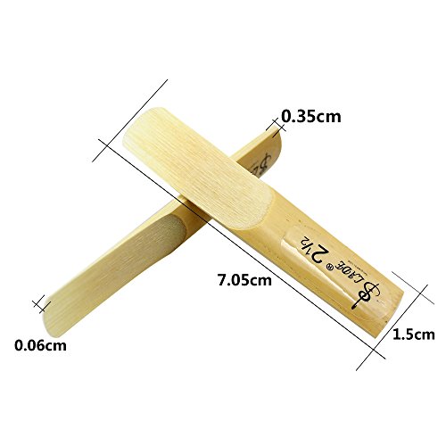 Mowind 10 Pieces 2.5 2 1/2 Reed Bamboo Eb Alto Sax Saxophone Reeds Set Accessory Part Saxophone Parts - Thumbnail 6