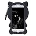 Maoerdo Cute 3D Cartoon Black Plutus Cat Lucky Fortune Cat Kitty with Bow Tie Silicone Rubber Phone Case Cover for Apple iPhone 5 5S 5C SE 6 6S 7 7S Plus Samsung Galaxy S3 S4 S5 S6 S7 Edge LG
