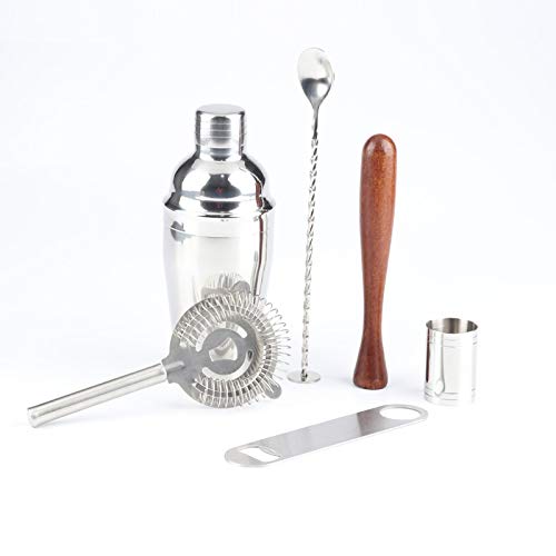 JJZXD Cocktail Shaker Set Edelstahl 7 Stück Bartender Kit Cocktail Whisk Bar Werkzeuge Weinschüttler for Party 550ml… – Bild 4