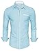 TAM WARE Mens Premium Casual Inner Contrast Dress Shirt TWNMS310-1-CMS03-SKYBLUE-US M