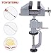 TOYOTERU 360° Bench Clamp Vises Grinder Holder Drill Stand for Rotary Tool,Craft,Model Building,Electronics,Hobby and Jewelry Making and Metal Work
