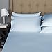 Mayfair Linen 100% Egyptian Cotton Bed Sheets Queen Set - Luxury 800 Thread Count Queen Size Sheet Set, Soft, Cooling, Fully Elasticized Sateen Weave Hotel Quality Bedding Set (4 PC, Light Blue)