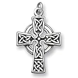 Sterling Silver Antiqued Celtic Cross