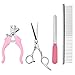 Pet Grooming Clippers, Kedda Rechargeable Cordless Dog Grooming Clippers Kit Low Noise Electric Hair Trimming Clippers Set For Small Medium Large Dogs Cats Other Animals (pink)
