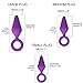 Set of 3 Anal Plugs Silicone Hypoallergenic Butt Sex Toy (Purple)