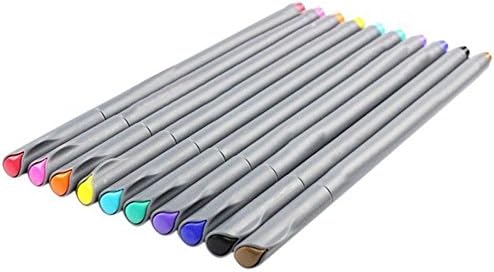 HotMoon 10 Pcs Watercolor Fine Line Pen Painting Tool Brush Art Supplies 0.38mm Set
