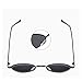 Armear Vintage Oval Sunglasses Small Narrow Round Metal Frame Hippie Glasses Black