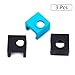 FYSETC 3D Printing Parts MK10 Silicone Cover Heater Block Silicone Socks Temperature Extremely Stable for Wanhao i3 Makerbot MK10 Style Extruders - 3 Pack Black+Blue