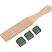 4 Piece DIY Leather Sanding Kit, 1.65 Inch Wide Wooden Double-Sided Leather Paddle Sanding with 3 Pieces 1.06 oz Polishing Connections