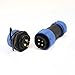 Uxcell a14062000ux0518 21mm 4 Pin Connecting Aviation Waterproof Cable Gland w Cap