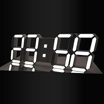 Gooday 3d Led Digital Clock Modern Design Multi Functional Wall Clocks With Remote Control Temperature Calendar Countdown Timing White Buy Online At Best Price In Uae Amazon Ae