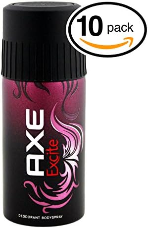 Axe Excite Deodorant &amp; Body Spray, 5oz / 150ml Bottles (Pack of 10 (5oz / 150ml Each Can)