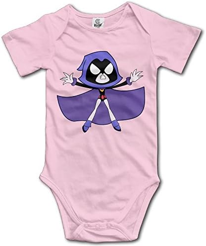Elnory Teen Titans Go Raven 2 Baby Cool Climbing Clothes Infant Rompers Pink 24 Months