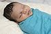 Bamboo Muslin Swaddle Blankets - 3 Pack - Aqua Feather Chevron - Softest Muslin Swaddles by Cozy Babe