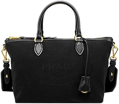 Amazon.com: Prada Saffiano Lux Black Medium Satchel Handbag 1BA227