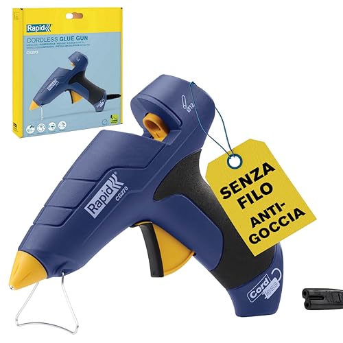 Rapid CG270 Wireless Glue Gun for 12mm Glue Sticks | 350g/h Output | 3 Min Warm-up Time | Crafts & DIY Projects | Ergonomic Design