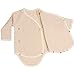 Niteo Baby Organic Cotton Kimono Onesie Bodysuit Long Sleeve with Side Snaps