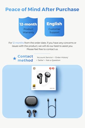 SOUNDPEATS Air6 HS BT 6.0 Wireless Earbuds, Semi-in-Ear Headphones with 13mm Triple-Magnet Bio-Composite Driver, LDAC Lossless & Hi-Res Audio, 45H Playtime, 4-Mic Noise Cancelling, IPX5