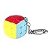 Coogam Qiyi Cube Keychain 3x3 Mini Pocket Speed Cube Key Ring Keyring Puzzle Fidget Toy 1.38in