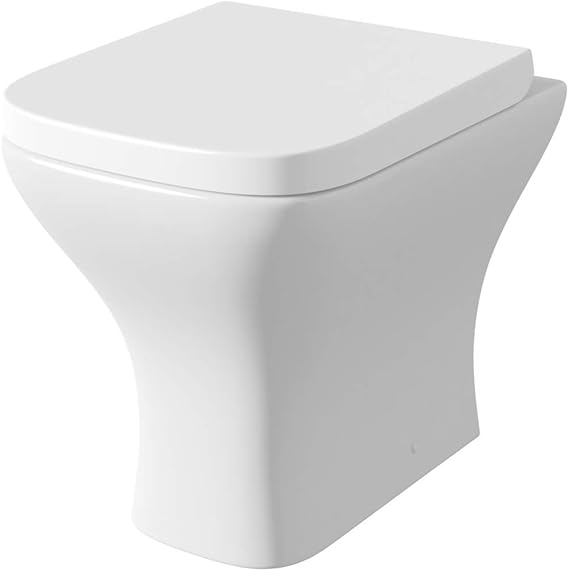 Moderne Badezimmer Rücken an Wand Toilette mit Soft Close Sitz mit Dual
