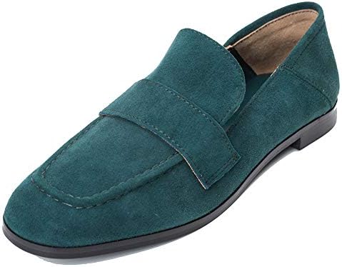 dark green flats womens