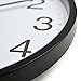 HIPPIH 10 Silent Quartz Decorative Wall Clock Non-Ticking Classic Digital Clock Battery Operated Round Easy to Read Home/Office/School Clock (Black)