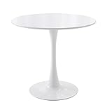 Modern Round Dining Table, ∅31.5'' Colored Top