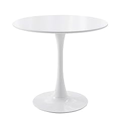 Modern Round Dining Table, ∅31.5'' Colored Top