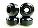 Big Boy Set of 4 Skateboard Wheels Blank 52mm with Abec 7 Bearings and Spacers, Black