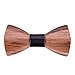 Mr.Van Natural Wood Bow Ties Handcrafted Wooden Adjustable Bowties with Gift Box Gifts for men