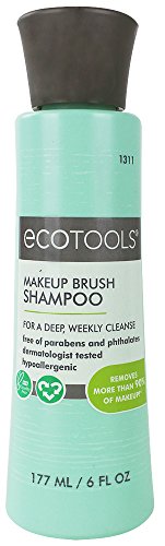 Ecotools Makeup Brush Cleansing Shampoo, 6 Ounce (Best Makeup Brush Shampoo)