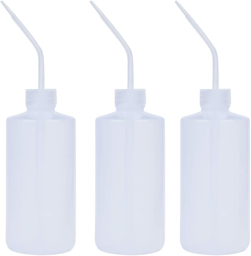 3 Pcs 500ml Plastic Safety Lab Wash Bottle,Squeeze Bottle with Scale Labels (16oz/3 Bottle).