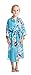 Aibrou Girls' Peacock Satin Kimono Robe Bathrobe Nightgown For Party Wedding
