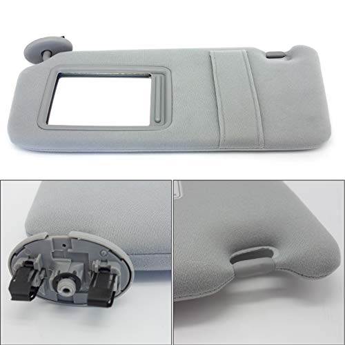 koxuyim Left Driver Side Windshield Sun Visor Mirror Replacement Part #74320-06780-B0 Visor Assembly, Left, Gray, Fit for Toyota Camry 2007-2011 Without Sunroof and Light