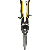 Malco AV33 Long-Cut Aviation Snips | 3-Inch Extra-Long Blade | Multi-Purpose Straight, Left &amp; Right Cutting | POWER-FIT Performance Grips | Yellow Handle | Forged Steel Jaws