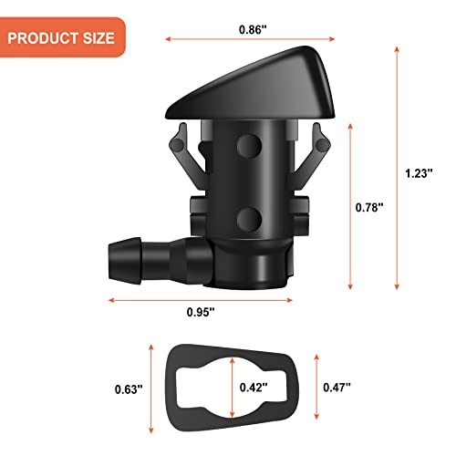 Windshield Washer Nozzle Kit fit for 20052016 Jeep Grand Cherokee