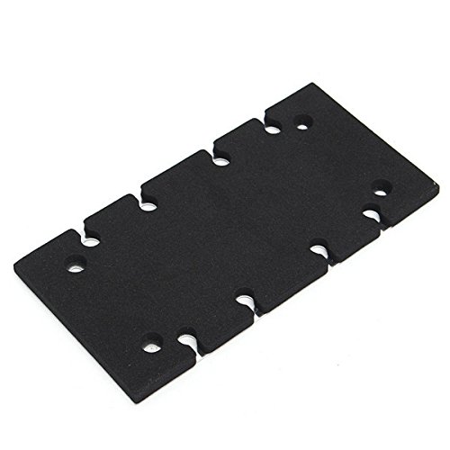 Base Plate Backing Pad for Makita BO3700/BO3710/BO3711 Sander, Aluminium & Sponge, Silver & Black, 183mm x 90mm x 7mm