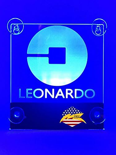 Uber Logo LED Lit Sign Personalized,Car Sign with No Cord,,rechargeable batteries(No more wasting your money buying regular AA batteries) HELPING THE ENVIRONMENT! AVAILABLE IN 8 COLORS