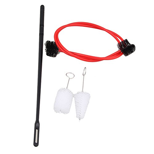 BQLZR Red Plastic Trumpet Maintenance Cleaning Kit Beginner Instrument Mouthpiece Brush