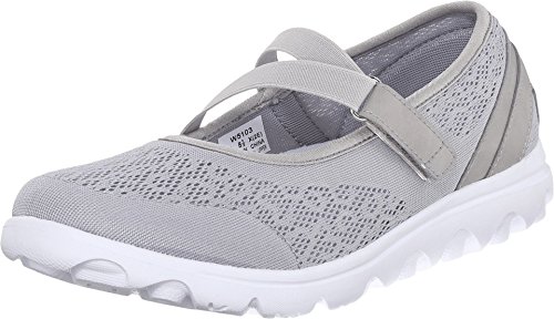Propét Womens TravelActiv Mary Jane Walking Walking Sneakers Shoes - Grey - Size 6 AA