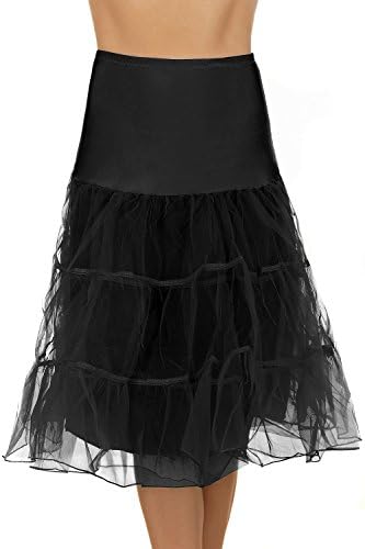 Women's Vintage Petticoat Tulle skirt (S, black)