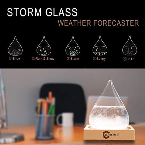 image for 3DHOME Storm Glass Bottle Weather Forecaster - Creative Fashion Crysta