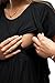 sofsy Soft-Touch Rayon Blend Tie Front Nursing & Maternity Fashion Top Black Large