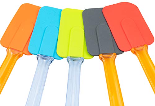 image for Bekith 5 Pack 12 Inch Silicone Spatulas, Dishwasher Safe, Soft and Fle