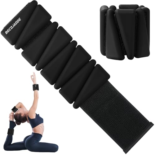 BECOJADDE Ankle Weights Set von 2 (Je 0.9kg) für Frauen Männer Gewichtsmanschetten für Beine und Arme Adjustable Handgelenk Gewichte for Home Pilates