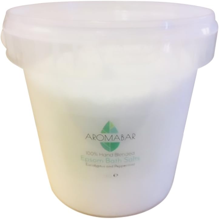 Epsom Salts 1Kg Bath Salt Eucalyptus & Peppermint Soothes Muscle Aches and Joint Pain 100% Pure & Natural Spa Quality