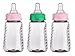 First Essentials by NUK Clear View Baby Bottle, Slow Flow, 3 Count, Colors May Vary