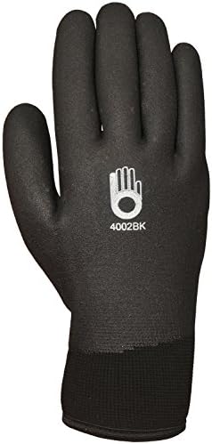 Bellingham C4002BKL Insulated Thermal Knit Work Glove, HPT PVC Water Repellent Palm, Large, Black