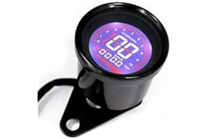 XXIMUIM Digital Motorbike Speedometer Tachometer Odometer,Universal 12V Backlight LCD Oil Level Meter Gauge Motorcycle Accessories Instruments Display Motorcycle Modification Refit Kit